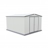 Absco Regent 10x12 Metal Garden Storage Shed - Surfmist/Monument (AB1121) Absco Regent 10x12 Metal Garden Storage Shed - Surfmist/Monument (AB1121)