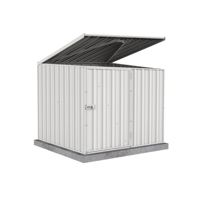 Absco Utility 5x5 Multipurpose Metal Pool Pump Shed  - Surfmist (AB1071)