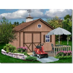 Best Barns Brandon 12x12 Wood Storage Shed Kit - ALL Pre-Cut (brandon_1212)