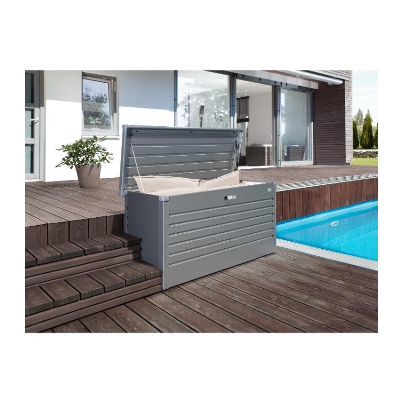Biohort Leisure Time 120 Gallon Deck Box - Quartz Gray (BIO1008)