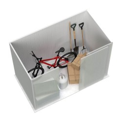 Absco EZI Slider 7x5 Metal Storage Shed - Surfmist (AB1042)