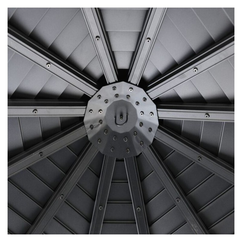 Florence - Solarium with Metal Roof 12X12 Black (41212MR-42)