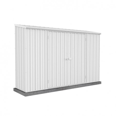 Absco Space Saver 10x2.5 Metal Garden Shed - Surfmist (AB1112) Absco Space Saver 10x2.5 Metal Garden Shed - Surfmist (AB1112)