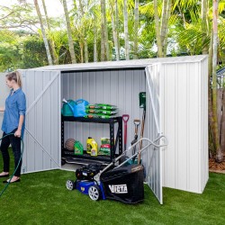 Absco Space Saver 10x2.5 Metal Garden Shed - Surfmist (AB1112)