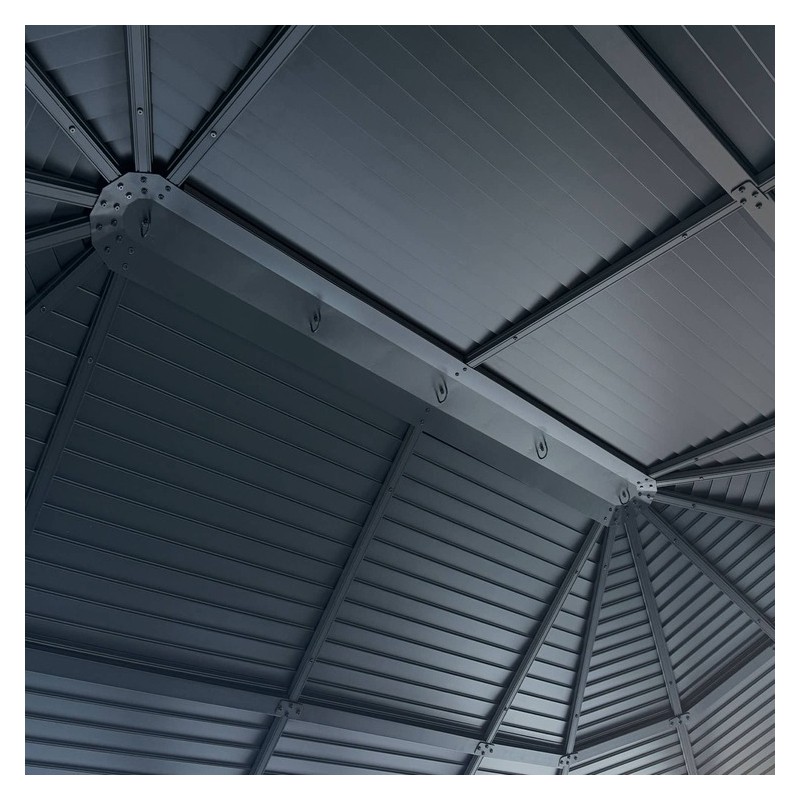 Florence Solarium with Metal Roof 12X18 Black (41218MR-42)