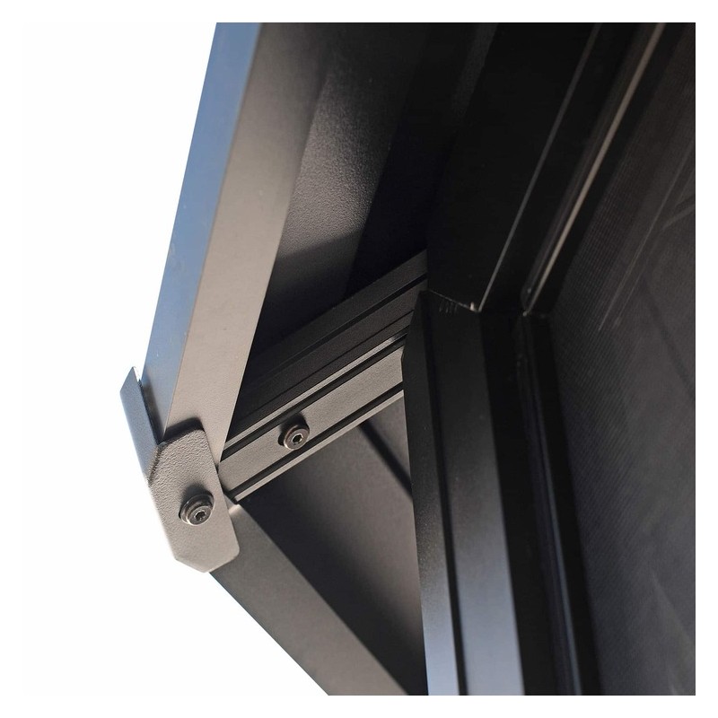 Florence Solarium with Metal Roof 12X18 Black (41218MR-42)