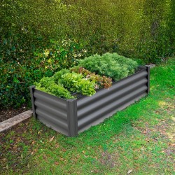 The Organic Garden Co Hakea 4' x 2' Metal Rectangle Garden Bed - Woodland Gray (AB1316)