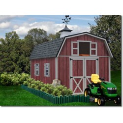 Best Barns Woodville 10x16 Wood Storage Shed Kit - ALL Pre-Cut (woodville_1016)