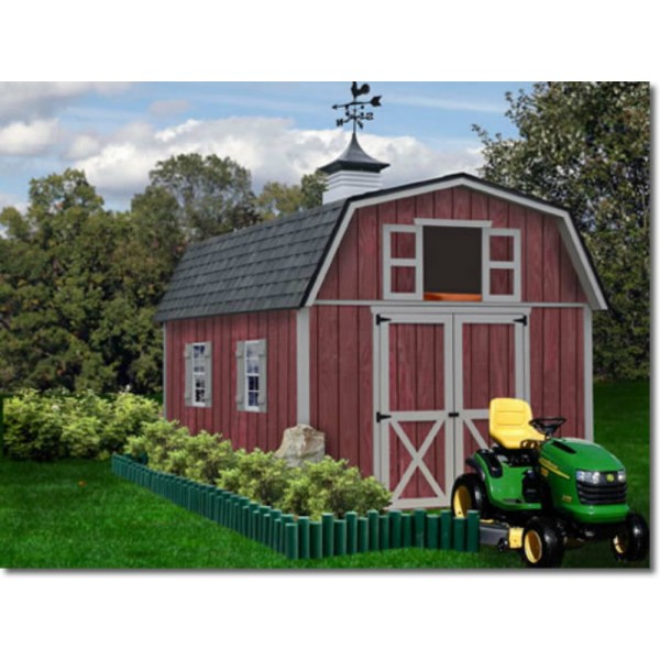 Best Barns Woodville 10x16 Wood Storage Shed Kit - ALL Pre 