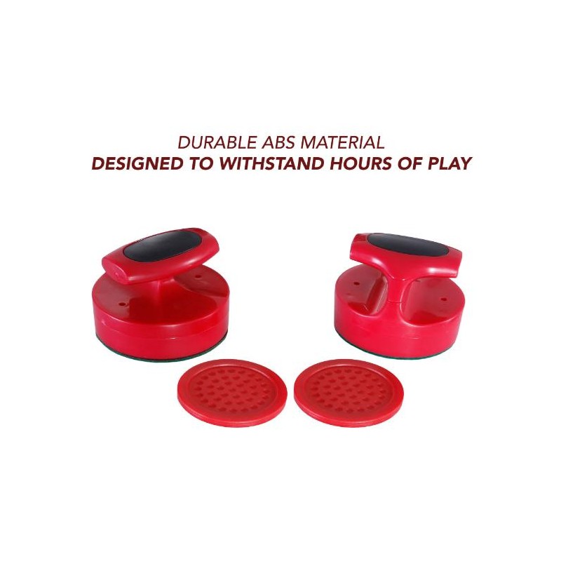 Hathaway Pro-Series Air Hockey 4-in Strikers and 3-in Pucks - Red (BG1005)