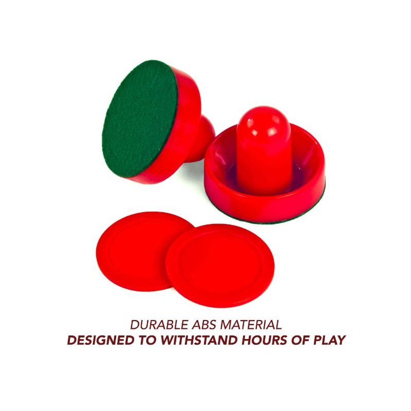 Hathaway Air Hockey 3.75-in Strikers and 2.87-in Pucks - Red (BG1007)
