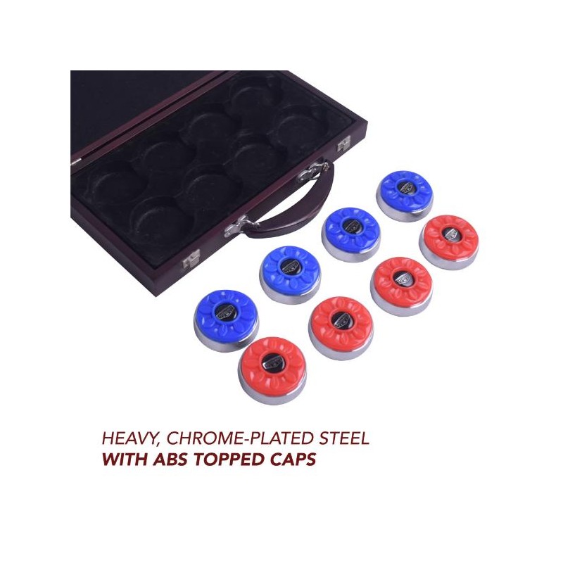 Hathaway Shuffleboard Pucks with Case - Pro Series - Set of 8 (BG1227)