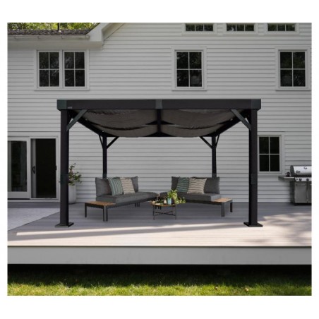 Sojag 10x12 Fontana Black Aluminum Frame Pergola Kit (500-9169607)