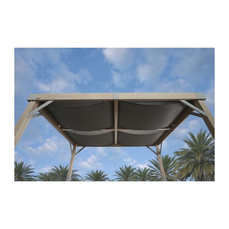 Sojag 10x12 Fontana Wood Grain Aluminum Pergola Kit (500-9169799)