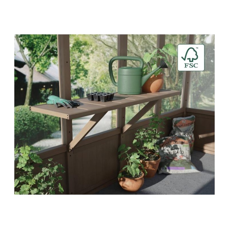 Palram - Canopia Natura Greenhouse Wooden Shelf Kit (HG1038)