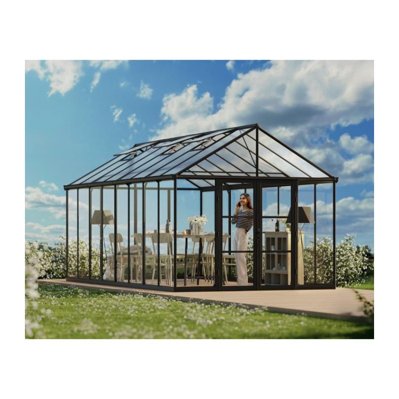 Palram - Canopia Aria 10x20 Greenhouse Kit - Black (HG5730)