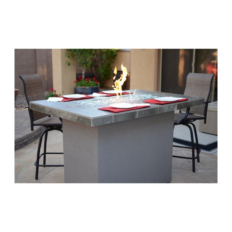 KoKomo Grills Entertainer Bar Gas Fire Pit Table with Fire Glass (Entertainer-FP)