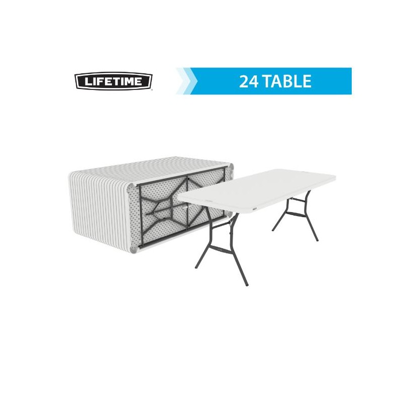Lifetime 24-Pack 6ft Light Commercial Grade Tables - White (2924)