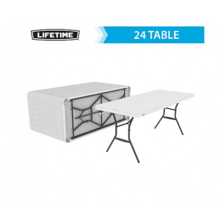 Lifetime 24-Pack 6ft Light Commercial Grade Tables - White (2924)