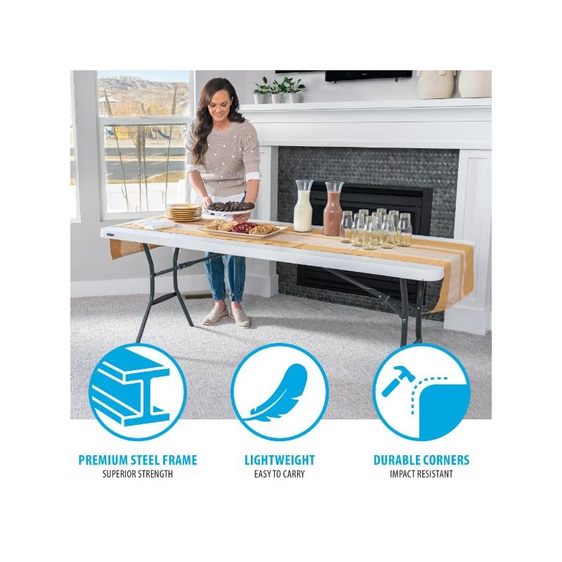 Lifetime 24-Pack 6ft Light Commercial Grade Tables - White (2924)