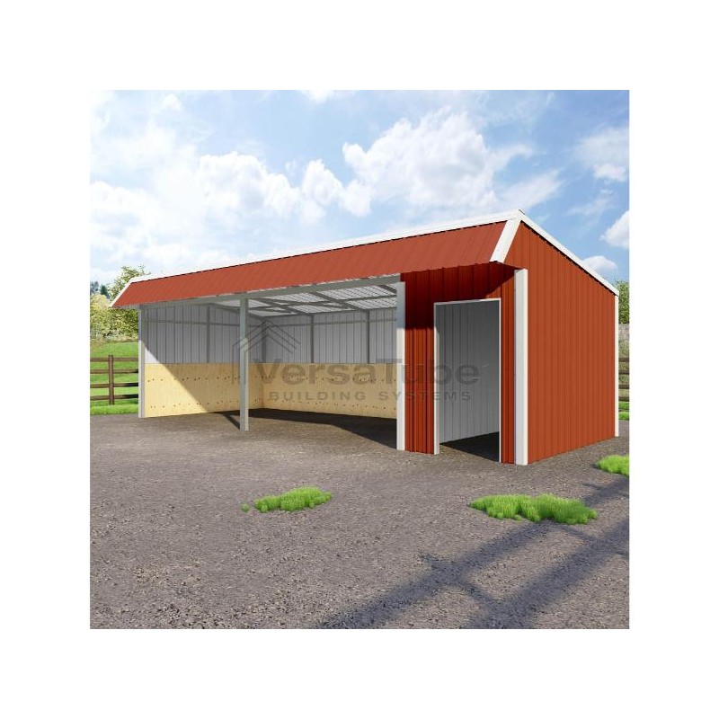 VersaTube 12'x30'x10'/8' Single Slope Loafing Metal Shed / Run-In Shelter Kit (VTSSLS1230)