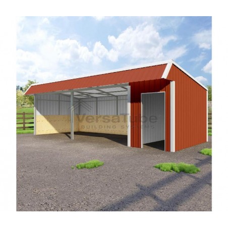 VersaTube 12'x30'x10'/8' Single Slope Loafing Metal Shed / Run-In Shelter Kit (VTSSLS1230)