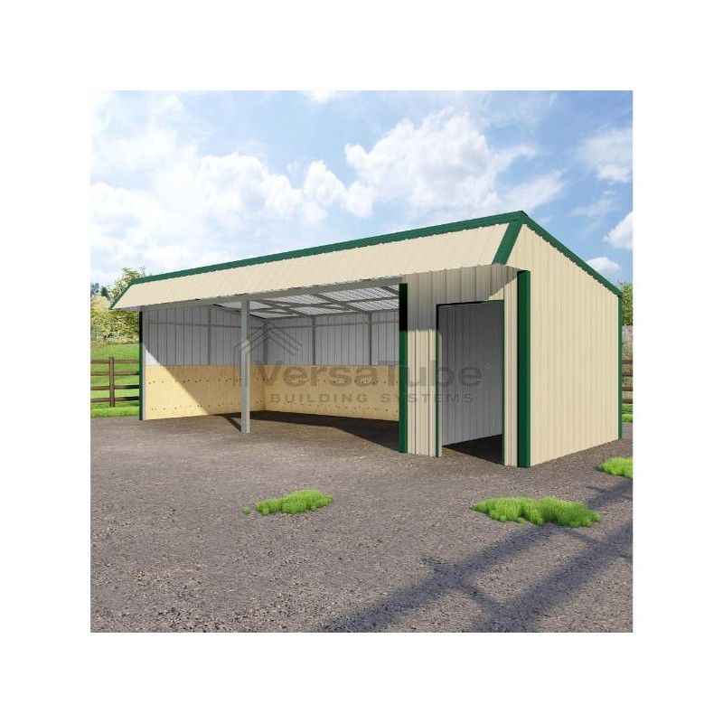 VersaTube 12'x30'x10'/8' Single Slope Loafing Metal Shed / Run-In Shelter Kit (VTSSLS1230)