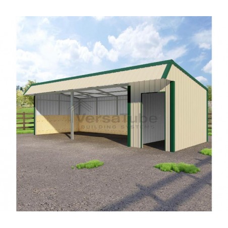 VersaTube 12'x30'x10'/8' Single Slope Loafing Metal Shed / Run-In Shelter Kit (VTSSLS1230)