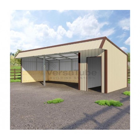 VersaTube 12'x30'x10'/8' Single Slope Loafing Metal Shed / Run-In Shelter Kit (VTSSLS1230)
