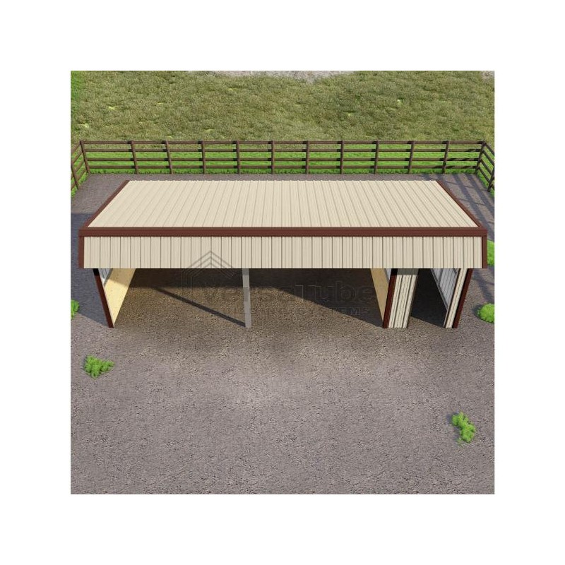 VersaTube 12'x30'x10'/8' Steel Loafing / Run-In Shelter (VTSSLS1230)