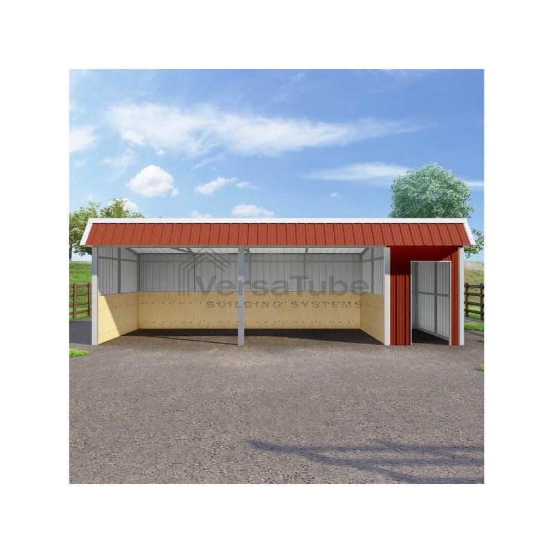 VersaTube 12'x30'x10'/8' Steel Loafing / Run-In Shelter (VTSSLS1230)