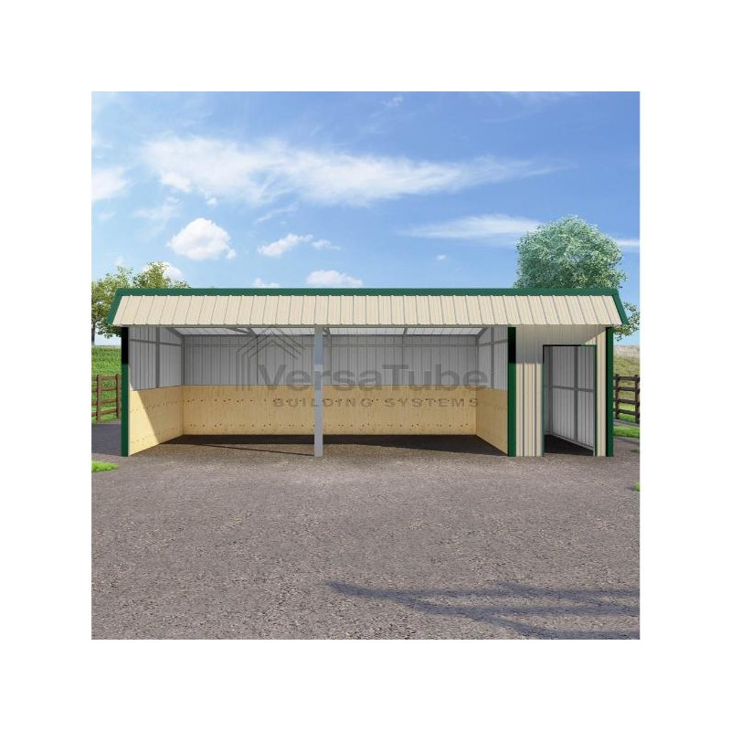 VersaTube 12'x30'x10'/8' Steel Loafing / Run-In Shelter (VTSSLS1230)