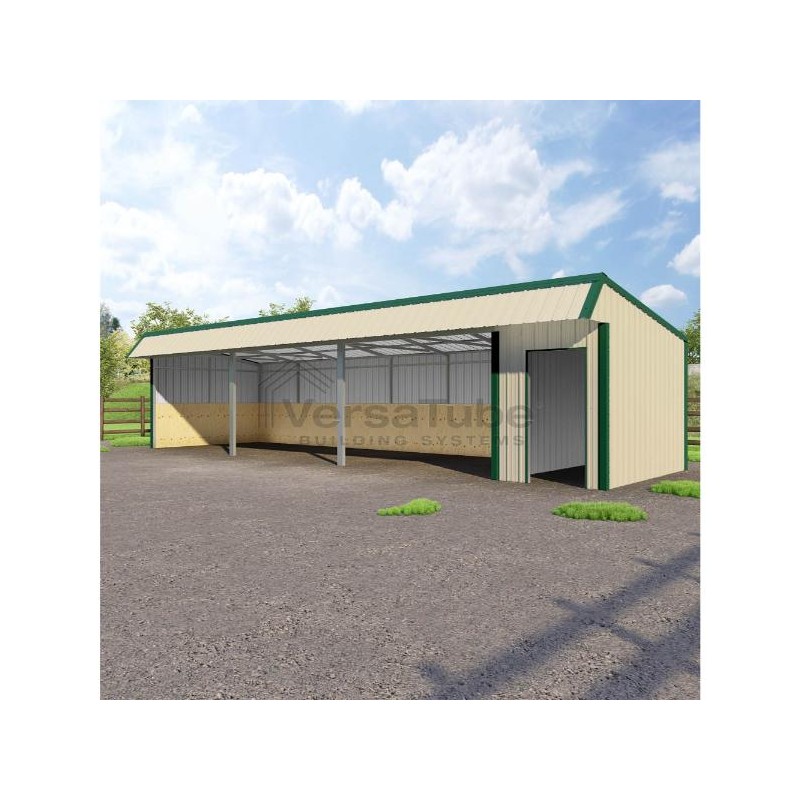 VersaTube 12'x42'x10'/8' Single Slope Loafing Metal Shed / Run-In Shelter Kit (VTSSLS1242)