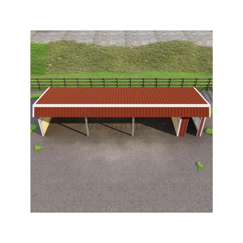 VersaTube 12'x42'x10'/8' Steel Loafing / Run-In Shelter (VTSSLS1242)