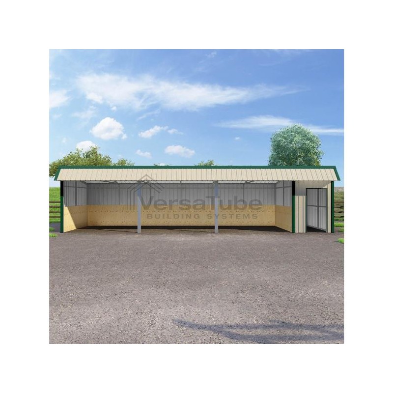 VersaTube 12'x42'x10'/8' Steel Loafing / Run-In Shelter (VTSSLS1242)
