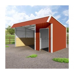 VersaTube 12'x18'x10'/8' Single Slope Loafing Metal Shed / Run-In Shelter Kit (VTSSLS1218)