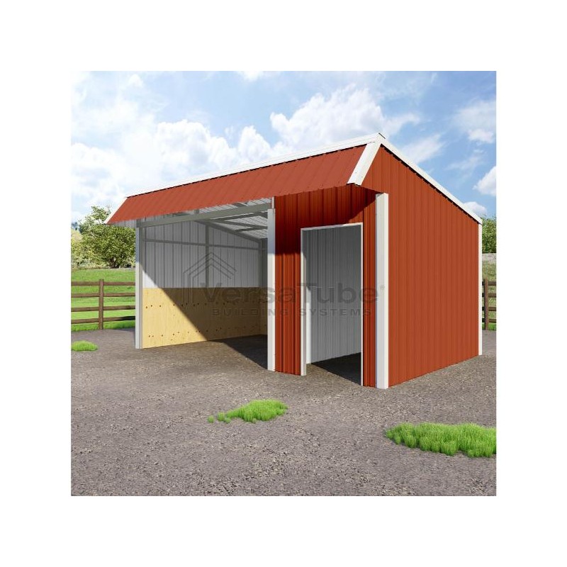 VersaTube 12'x18'x10'/8' Single Slope Loafing Metal Shed / Run-In Shelter Kit (VTSSLS1218)