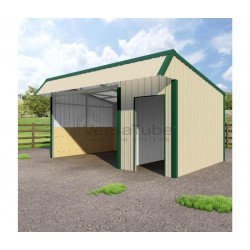 VersaTube 12'x18'x10'/8' Single Slope Loafing Metal Shed / Run-In Shelter Kit (VTSSLS1218)