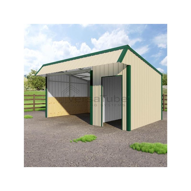 VersaTube 12'x18'x10'/8' Single Slope Loafing Metal Shed / Run-In Shelter Kit (VTSSLS1218)