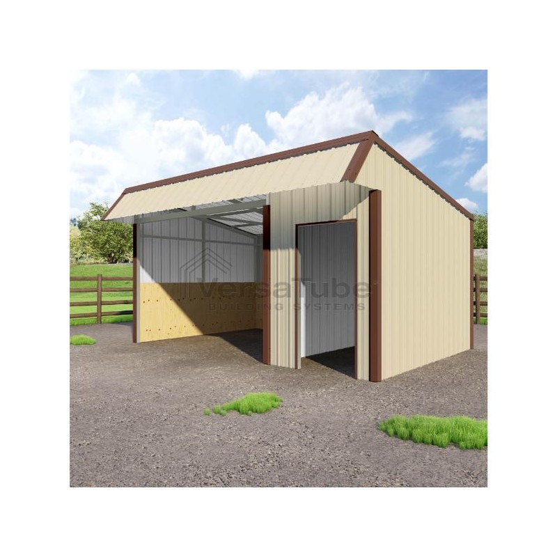 VersaTube 12'x18'x10'/8' Single Slope Loafing Metal Shed / Run-In Shelter Kit (VTSSLS1218)