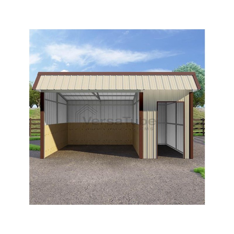 VersaTube 12'x18'x10'/8' Steel Loafing / Run-In Shelter (VTSSLS1218)