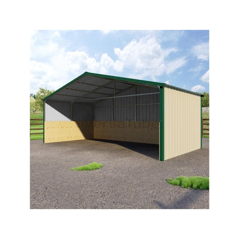 VersaTube 24x12x8 Metal Loafing  Shed / Run-In Shelter Kit (VTLS241208)
