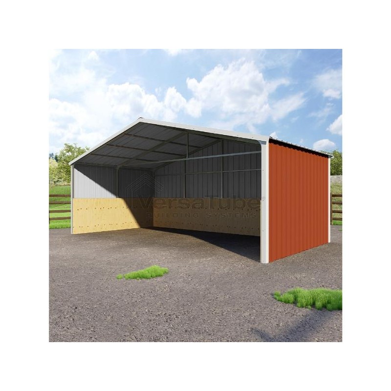 VersaTube 24x12x8 Metal Loafing  Shed / Run-In Shelter Kit (VTLS241208)