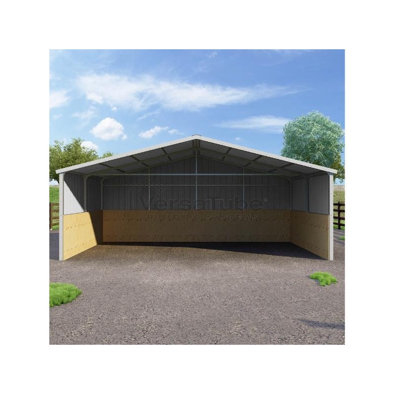 VersaTube 24x12x8 Metal Loafing  Shed / Run-In Shelter (VTLS241208)
