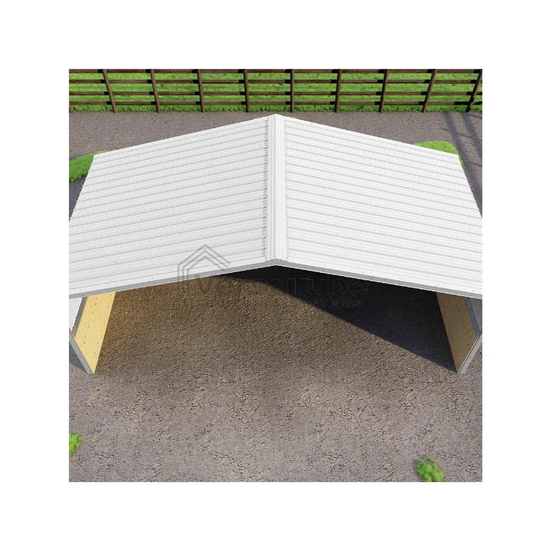 VersaTube 24x12x8 Metal Loafing  Shed / Run-In Shelter (VTLS241208)