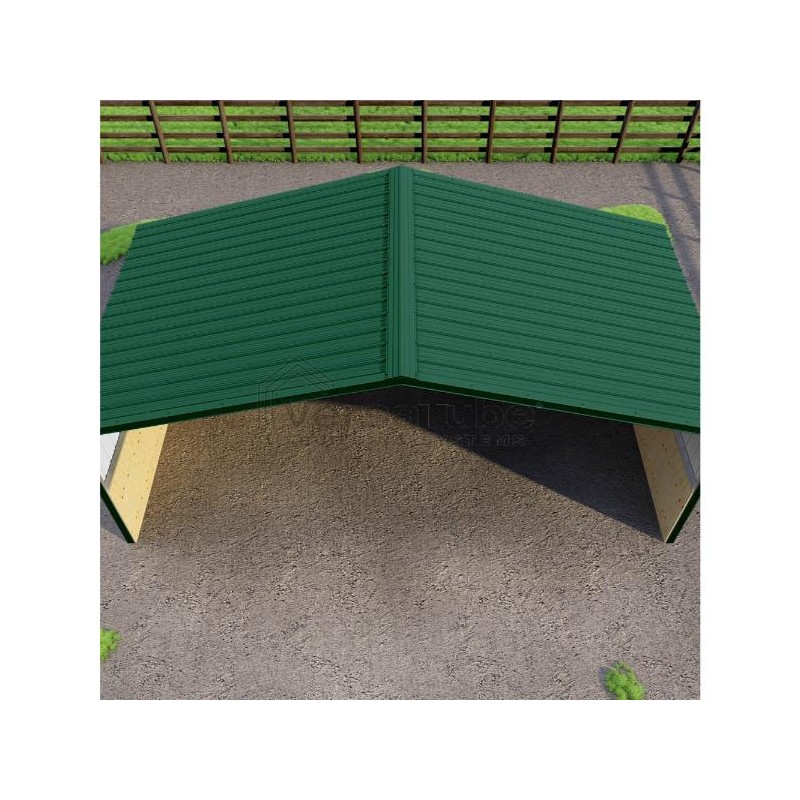 VersaTube 24x12x8 Metal Loafing  Shed / Run-In Shelter (VTLS241208)