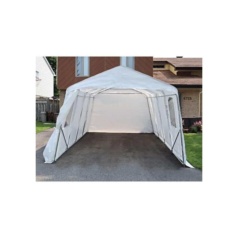 Gazebo Penguin 11x16 Car Shelter (ASM11X16FF-200-WHI)