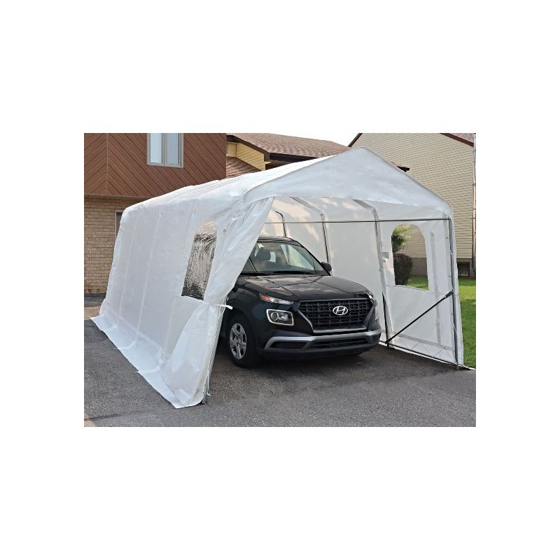 Gazebo Penguin 11x16 Car Shelter (ASM11X16FF-200-WHI)