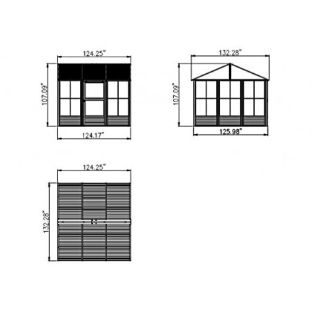 Gazebo Penguin 11x14 Myrdal Solarium Kit (81114MR-42)