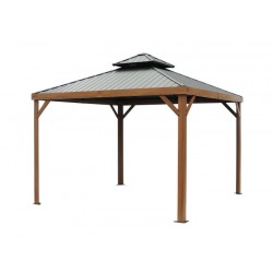 Gazebo Penguin 10x10 Yosemite Aluminum Frame Gazebo Kit - Wood Finish (41010MR-W013)